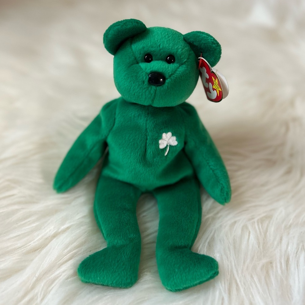 Vintage TY Beanie Babies Erin the St. Patrick's Day Bear 1997